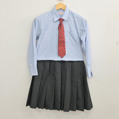 【中古】佐賀県 厳木高等学校 女子制服 4点 (ブレザー・シャツ・スカート) sf097544