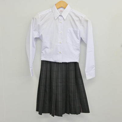【中古】 勇志国際高等学校 女子制服 4点 (ブレザー・シャツ・スカート) sf097556