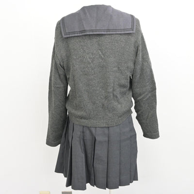 【中古】岡山県 山陽学園高等学校 女子制服 4点 (ニット・セーラー服・スカート) sf097559
