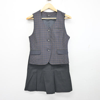 【中古】 事務服 女子制服 2点 (ベスト・スカート) sf097600