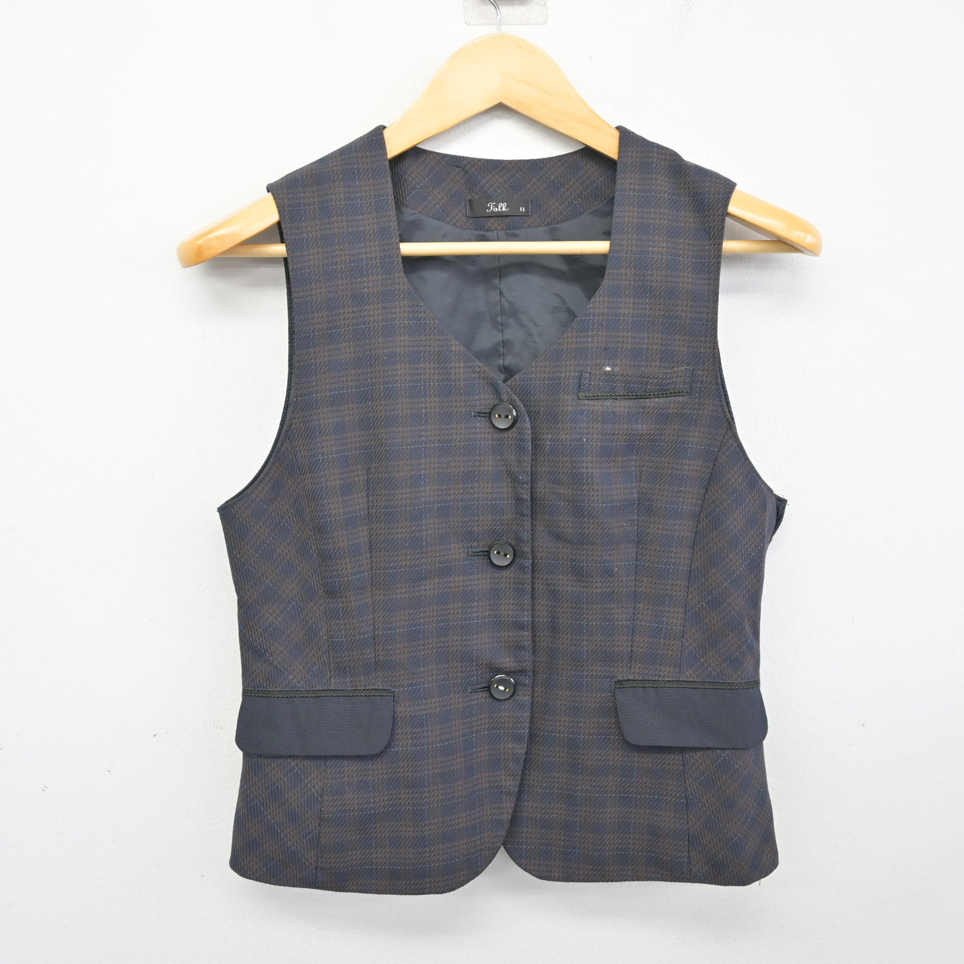 【中古】 事務服 女子制服 2点 (ベスト・スカート) sf097600