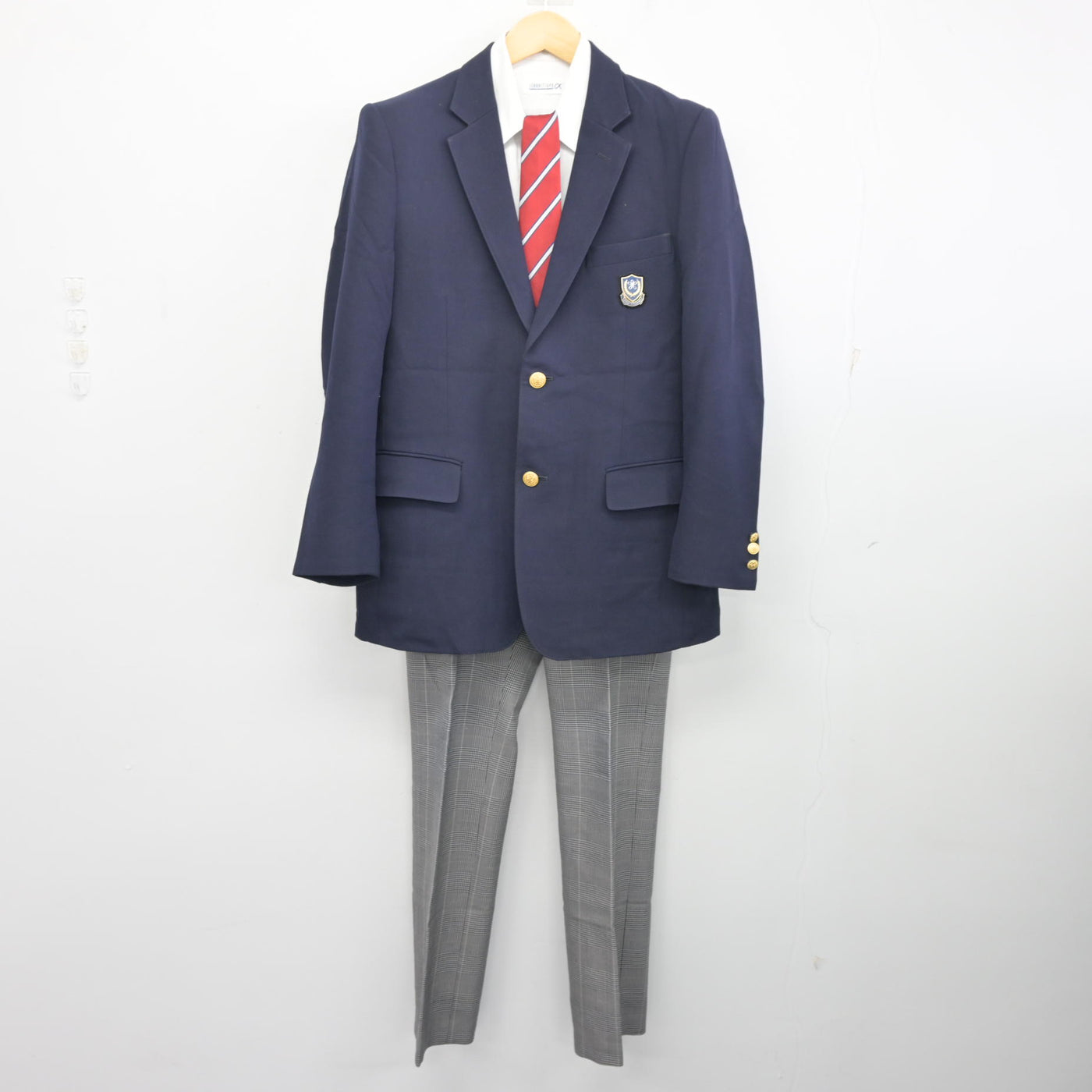 【中古】広島県  近畿大学附属広島高等学校・中学校 東広島校 男子制服 5点 (ブレザー・シャツ・ズボン) sf097629