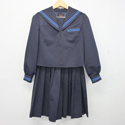 【中古】兵庫県 二見中学校 女子制服 2点 (セーラー服・スカート) sf097640
