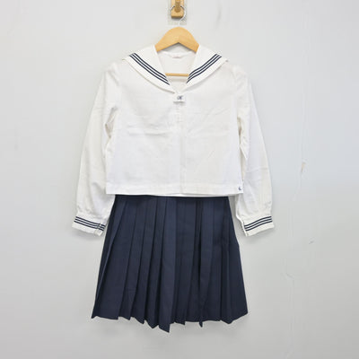 【中古】広島県 尾道北高等学校 女子制服 3点 (セーラー服・セーラー服・スカート) sf097659