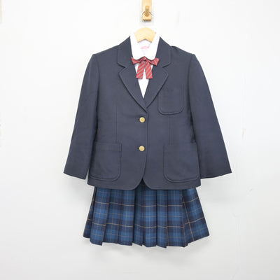 【中古】広島県 尾道市立向島中学校 女子制服 4点 (ブレザー・ブラウス・スカート) sf097666