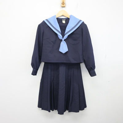 【中古】大阪府 福泉南中学校 女子制服 3点 (セーラー服・スカート) sf097669