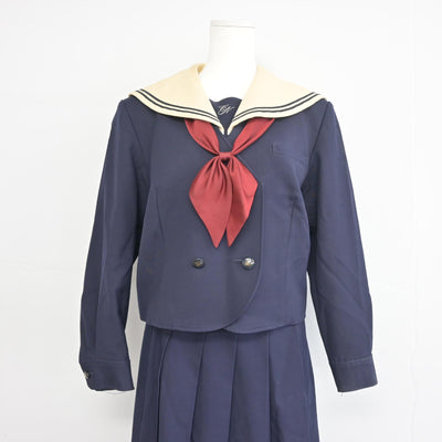 【中古】千葉県 千葉日本大学第一中学校 女子制服 3点 (セーラー服・スカート) sf097672