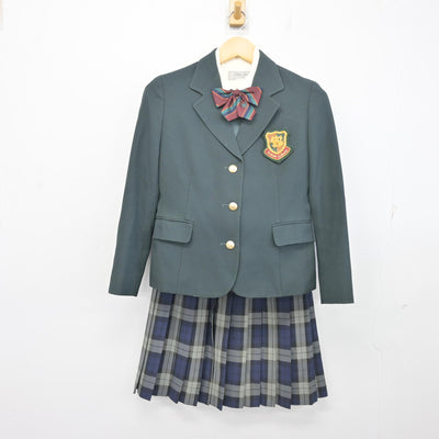 【中古】福岡県 西南学院高等学校 女子制服 5点 (ブレザー・ニット・ブラウス・スカート) sf097683