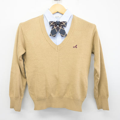 【中古】東京都 愛国中学校・高等学校 女子制服 3点 (ニット・シャツ) sf097689