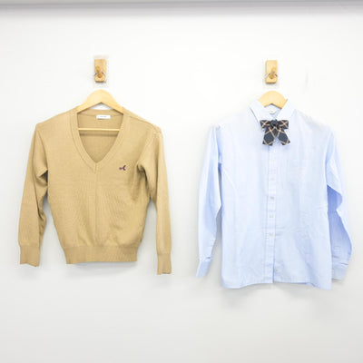 【中古】東京都 愛国中学校・高等学校 女子制服 3点 (ニット・シャツ) sf097689
