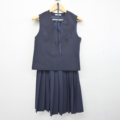 【中古】富山県 藤ノ木中学校 女子制服 4点 (ベスト・スカート) sf097692