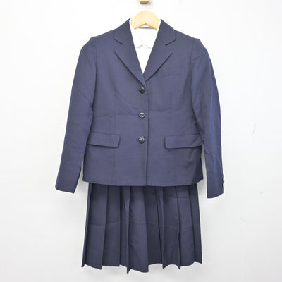 【中古】富山県 富山中部高等学校 女子制服 4点 (ブレザー・ベスト・シャツ・スカート) sf097693