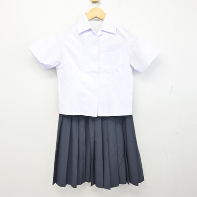 【中古】富山県 富山中部高等学校 女子制服 2点 (シャツ・スカート) sf097694
