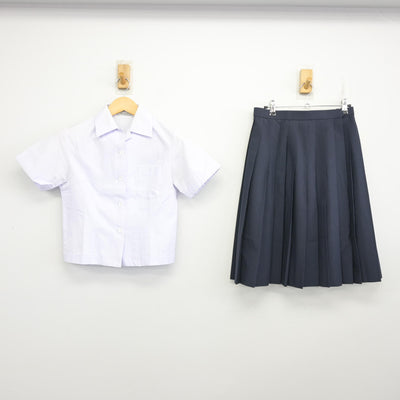 【中古】富山県 富山中部高等学校 女子制服 2点 (シャツ・スカート) sf097694