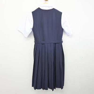 【中古】千葉県 豊四季中学校 女子制服 3点 (ジャンパースカート・シャツ) sf097699