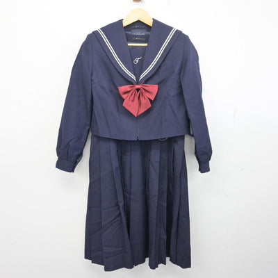【中古】千葉県 豊四季中学校 女子制服 4点 (セーラー服・ジャンパースカート) sf097700