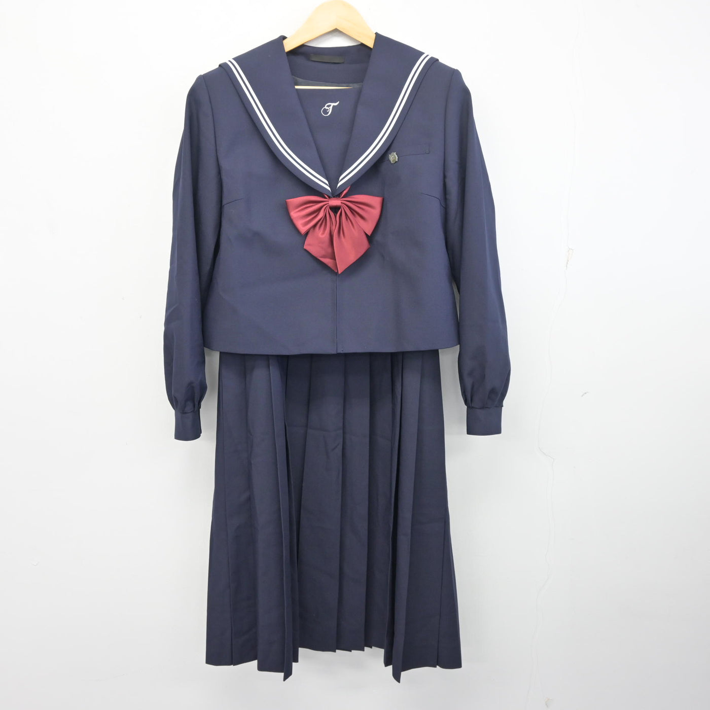 【中古】千葉県 豊四季中学校 女子制服 5点 (セーラー服・ジャンパースカート) sf097701
