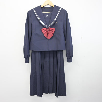 【中古】千葉県 豊四季中学校 女子制服 5点 (セーラー服・ジャンパースカート) sf097701