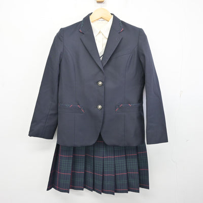 【中古】千葉県 千葉日本大学第一中学校・高等学校 女子制服 4点 (ブレザー・ニット・シャツ・スカート) sf097702