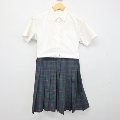 【中古】千葉県 千葉日本大学第一中学校・高等学校 女子制服 3点 (ニットベスト・シャツ・スカート) sf097703
