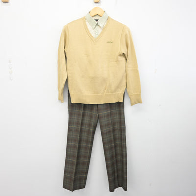【中古】群馬県  高崎経済大学附属高等学校 女子制服 3点 (ニット・シャツ・ズボン) sf097707