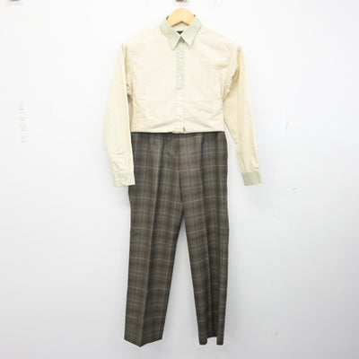 【中古】群馬県  高崎経済大学附属高等学校 女子制服 3点 (ニット・シャツ・ズボン) sf097707