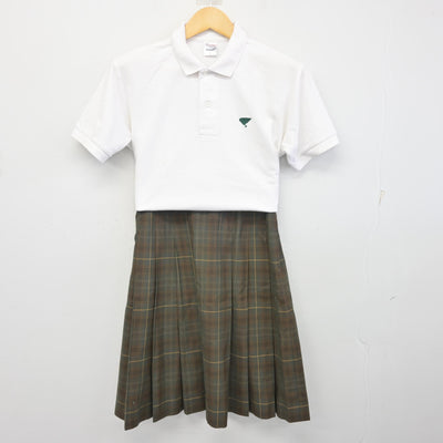 【中古】群馬県  高崎経済大学附属高等学校 女子制服 2点 (シャツ・スカート) sf097708