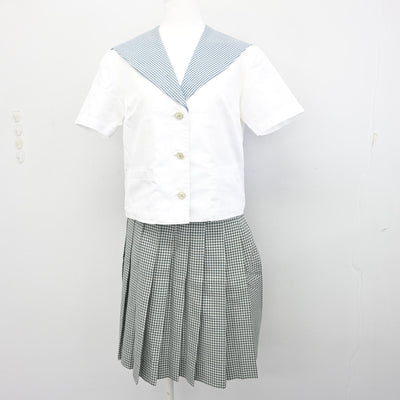 【中古】岡山県 就実高等学校 女子制服 2点 (セーラー服・スカート) sf097714