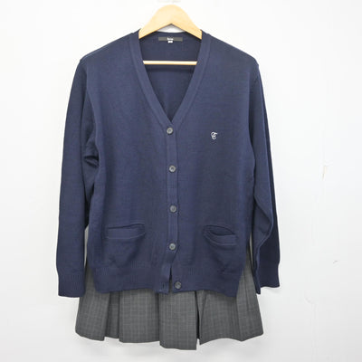 【中古】東京都 大成高等学校 女子制服 4点 (ブレザー・ニット・スカート) sf097723