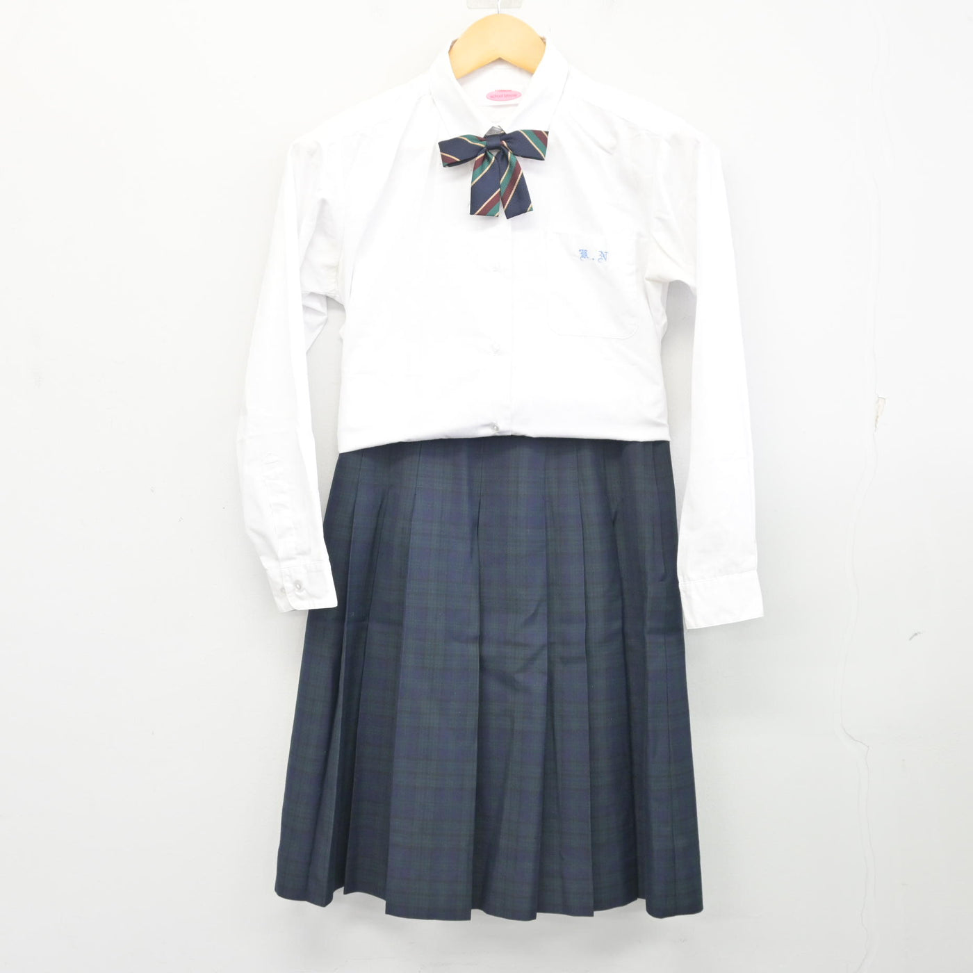 【中古】岐阜県 各務原西高等学校 女子制服 5点 (ブレザー・ベスト・シャツ・スカート) sf097731
