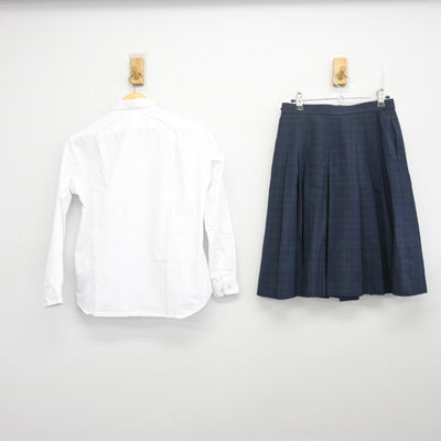 【中古】岐阜県 各務原西高等学校 女子制服 2点 (シャツ・スカート) sf097732