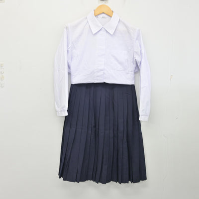 【中古】兵庫県 飾磨高等学校 女子制服 4点 (ブレザー・ベスト・シャツ・スカート) sf097740