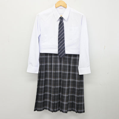 【中古】宮城県 長命ケ丘中学校 女子制服 4点 (ブレザー・シャツ・スカート) sf097747