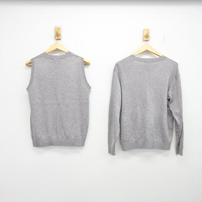 【中古】茨城県 茨城キリスト教学園高等学校 女子制服 2点 (ニット・ニットベスト) sf097755