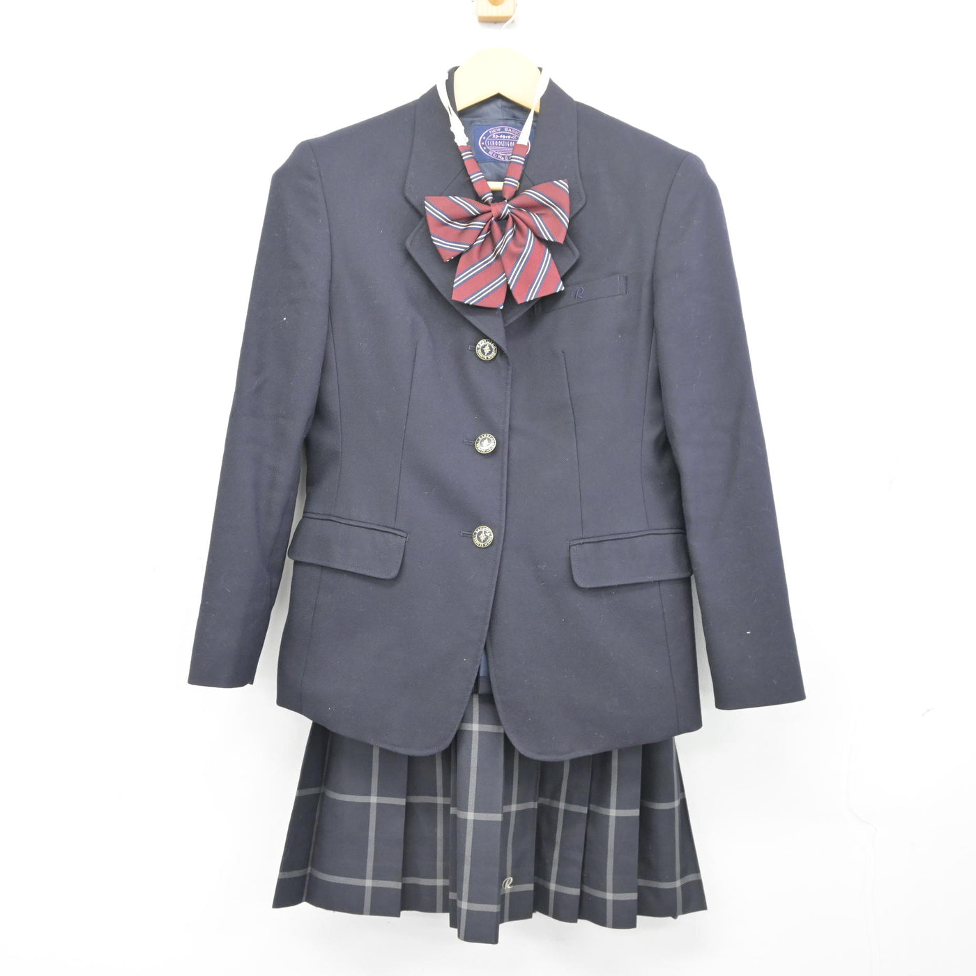 【中古】京都府 洛東高等学校 女子制服 3点 (ブレザー・スカート) sf097767