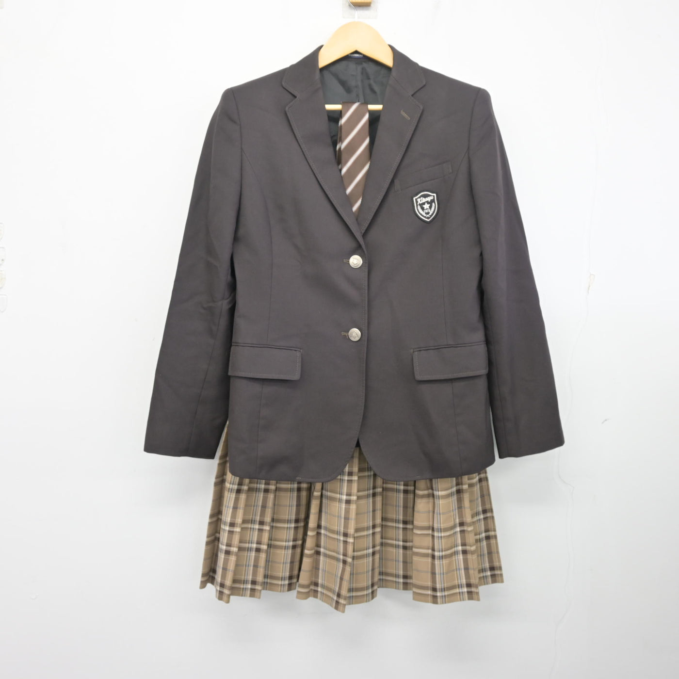 【中古】京都府 北嵯峨高等学校 女子制服 3点 (ブレザー・スカート) sf097779