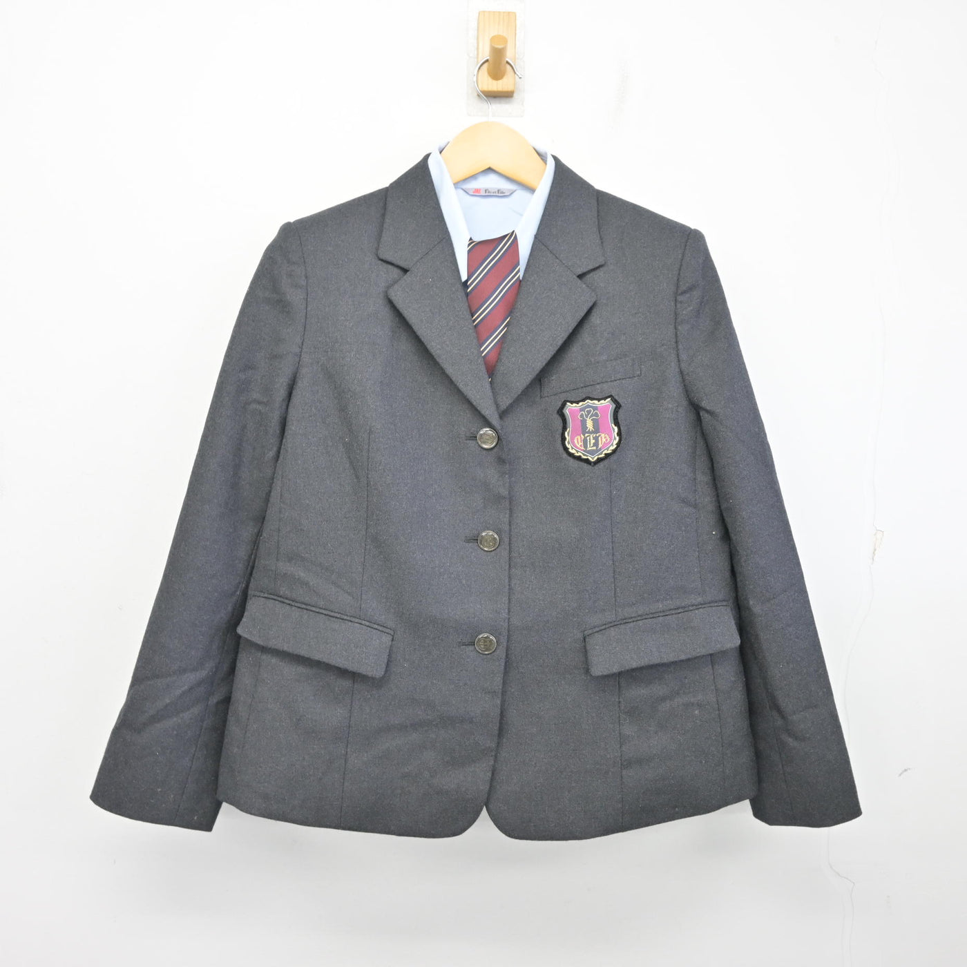 【中古】千葉県 千葉英和高等学校 女子制服 4点 (ブレザー・シャツ) sf097788
