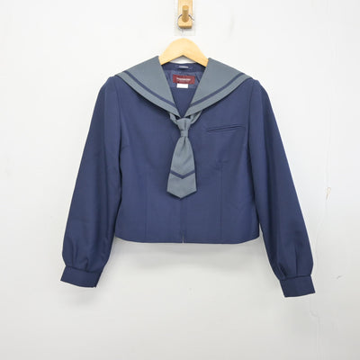 【中古】神奈川県 鵜野森中学校 女子制服 3点 (セーラー服・スカート) sf097796