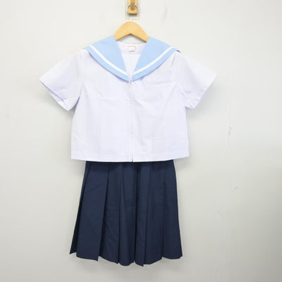 【中古】神奈川県 鵜野森中学校 女子制服 3点 (セーラー服・スカート) sf097797