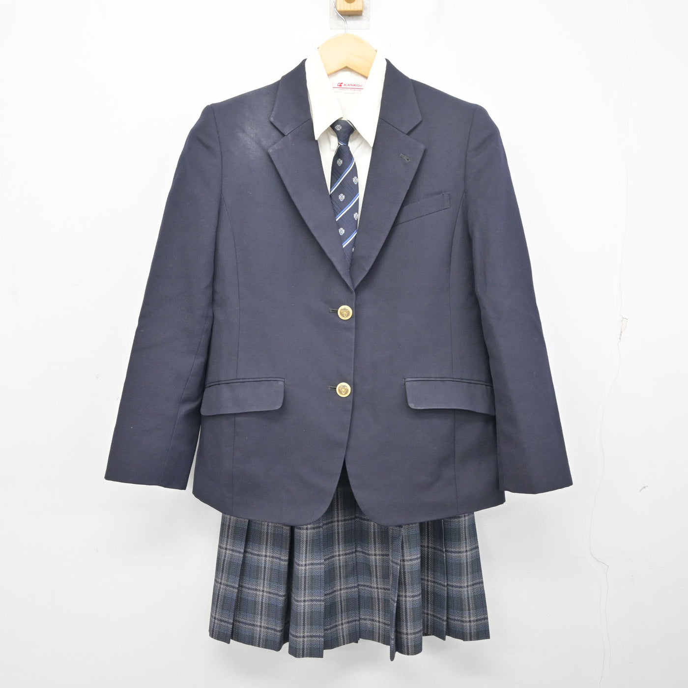【中古】神奈川県 麻布大学附属高等学校 女子制服 4点 (ブレザー・シャツ・スカート) sf097813