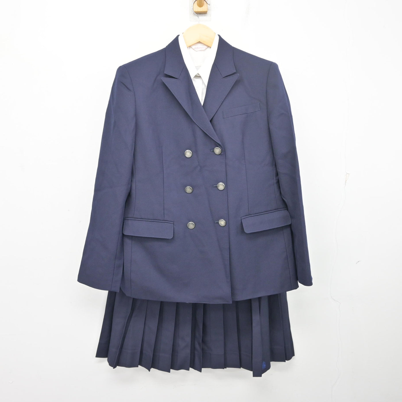 【中古】佐賀県 佐賀東高等学校 女子制服 4点 (ブレザー・ベスト・シャツ・スカート) sf097838