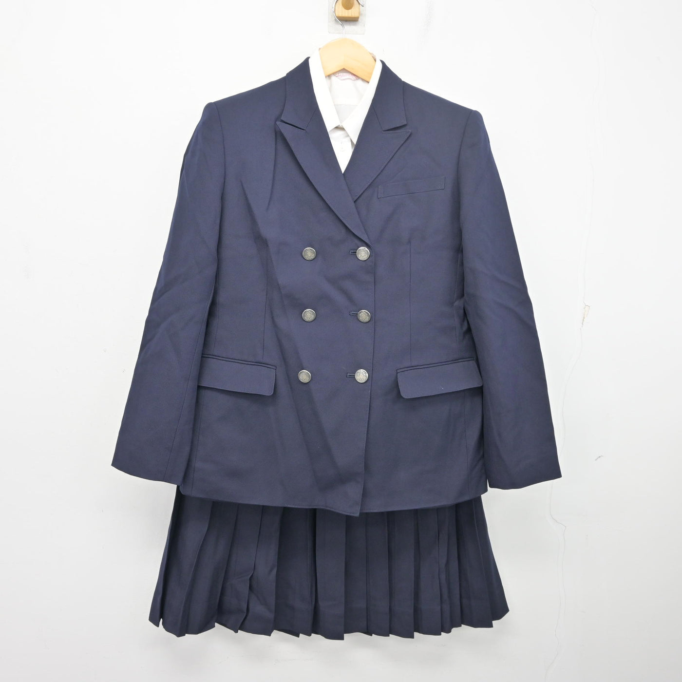 【中古】佐賀県 佐賀東高等学校 女子制服 4点 (ブレザー・ベスト・シャツ・スカート) sf097839