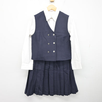 【中古】佐賀県 佐賀東高等学校 女子制服 4点 (ブレザー・ベスト・シャツ・スカート) sf097839