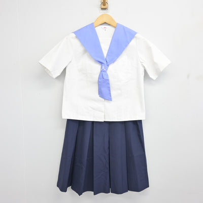 【中古】福島県 福島第四中学校 女子制服 3点 (セーラー服・セーラー服・スカート) sf097851