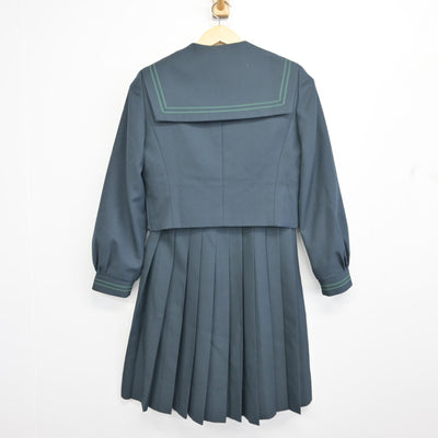 【中古】福岡県 西南学院中学校 女子制服 4点 (セーラー服・ニット・ジャンパースカート) sf097852