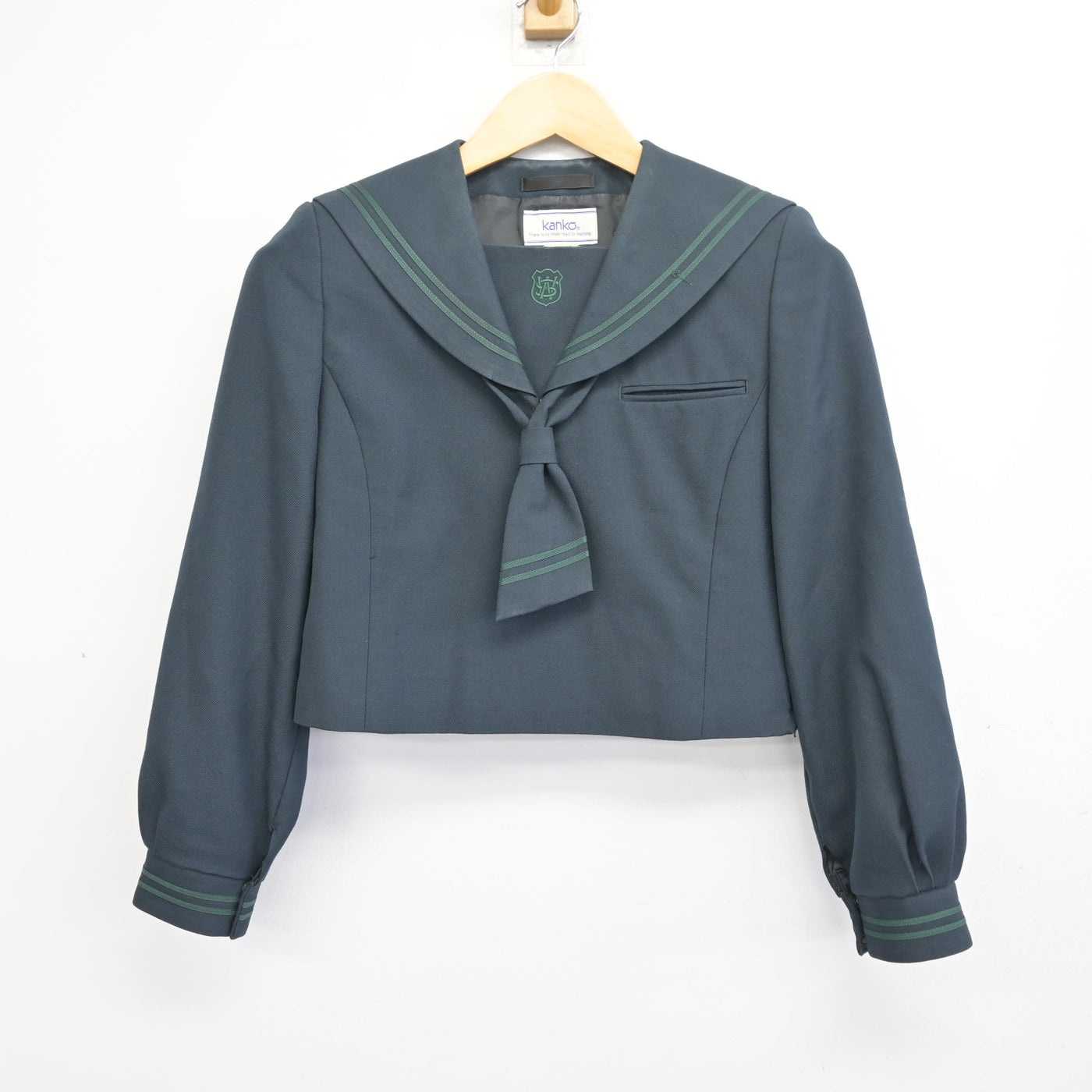 【中古】福岡県 西南学院中学校 女子制服 3点 (セーラー服・ジャンパースカート) sf097853