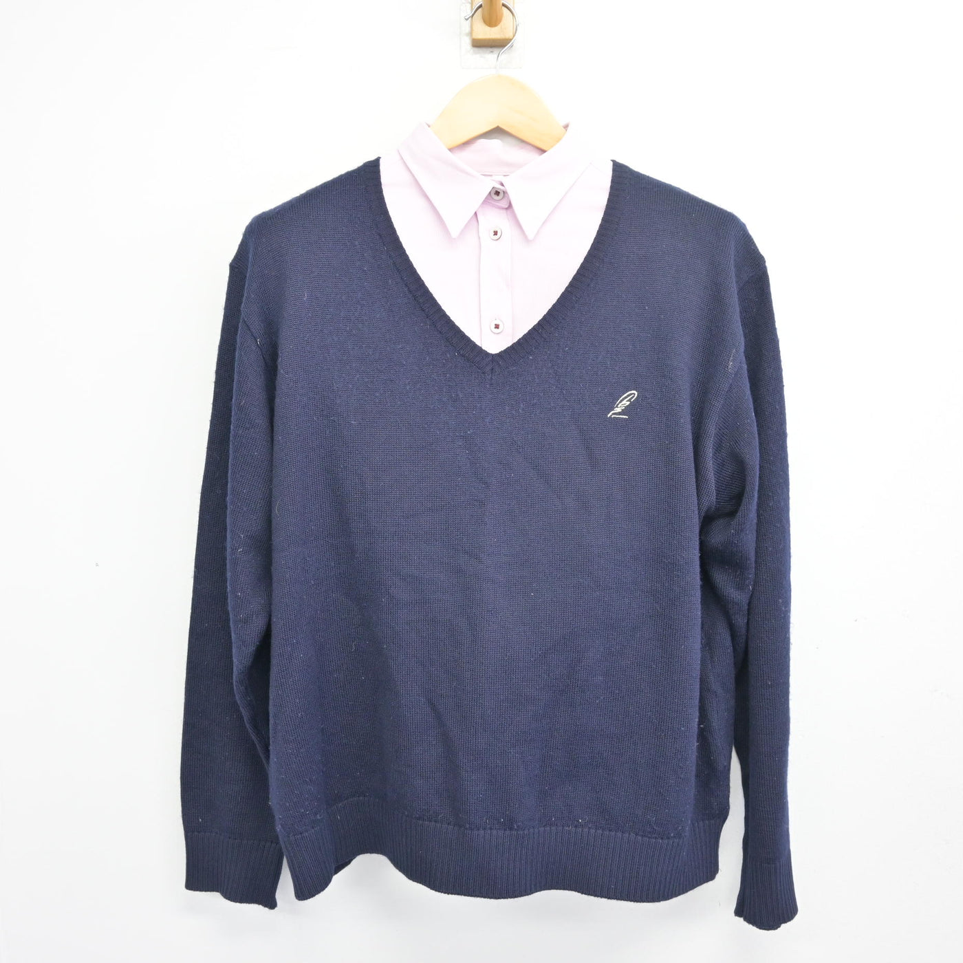【中古】大阪府 大阪高等学校 女子制服 3点 (ブレザー・シャツ・ニット) sf097870