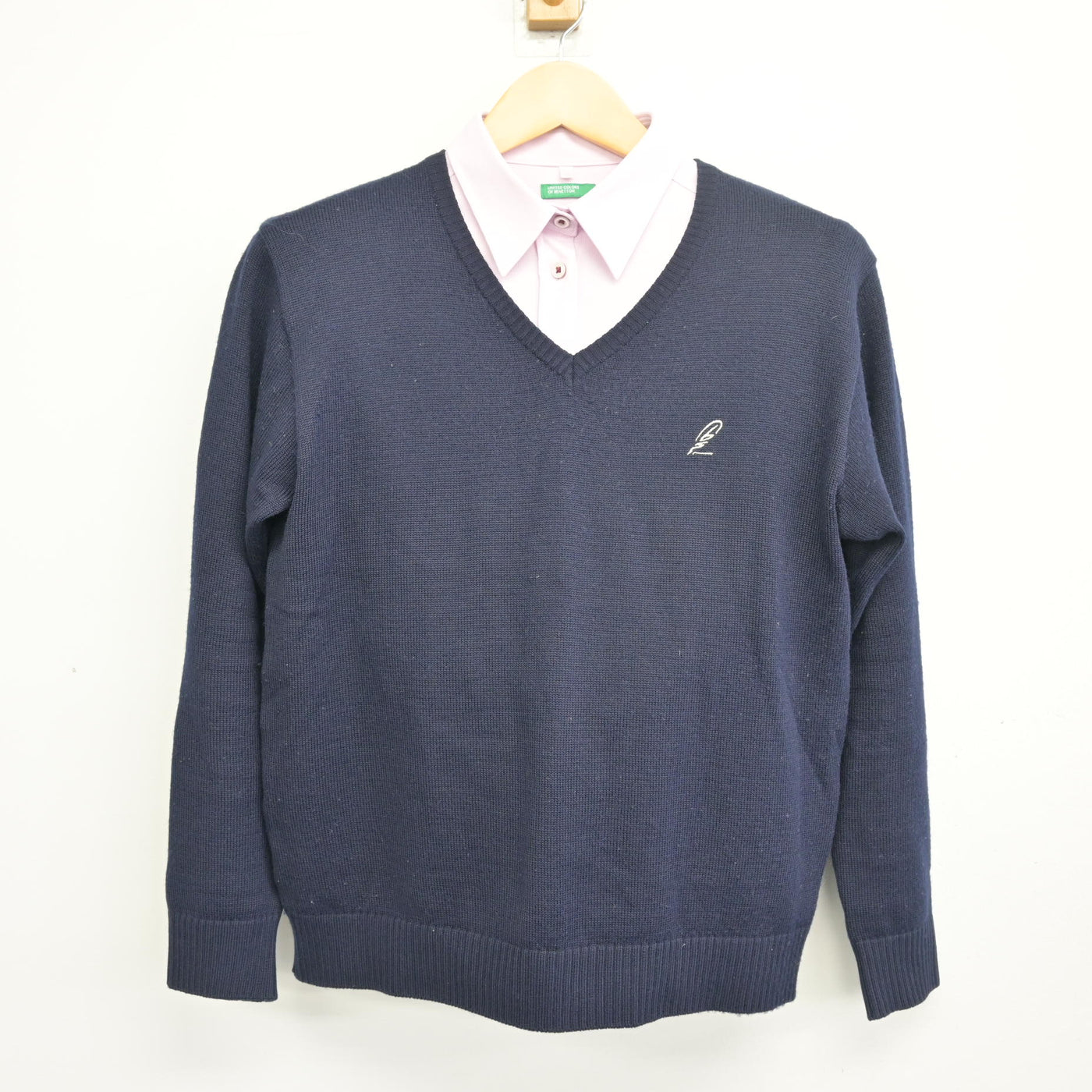 【中古】大阪府 大阪高等学校 女子制服 2点 (ニット・シャツ) sf097871