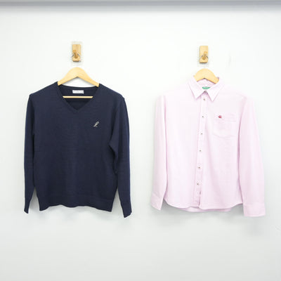 【中古】大阪府 大阪高等学校 女子制服 2点 (ニット・シャツ) sf097871