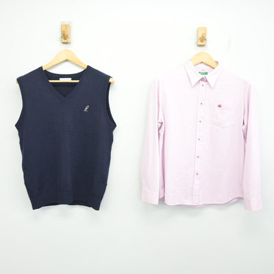 【中古】大阪府 大阪高等学校 女子制服 2点 (ニットベスト・シャツ) sf097873